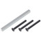 Bevestigingsset tbv veiligheidsbeslag Kruk/Kruk deurd 40-43mm ZWART