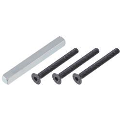 Bevestigingsset beslag Greep/Kruk deurdikte 40-43 mm ZWART Bevestigingsset beslag Greep/Kruk deurdikte 40-43 mm ZWART