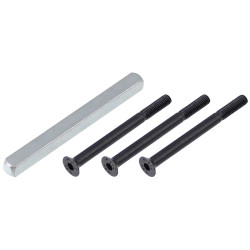 Veiligheidsbeslag bevestigingsset Greep/Kruk deurdikte 53-57 mm ZWART Veiligheidsbeslag bevestigingsset Greep/Kruk deurdikte 53-57 mm ZWART