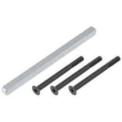 Veiligheidsbeslag bevestigingsset Kruk/Kruk deurdikte 53-57 mm ZWART Veiligheidsbeslag bevestigingsset Kruk/Kruk deurdikte 53-57 mm ZWART