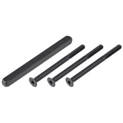 VH bevestigingsset Kruk/Kruk deurdikte 63-67 mm ZWART