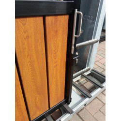 INOX GRENDEL - Ø16MM - LENGTE: 790MM - ALUMINIUM GELEIDING EN CILINDER - INCLUSIEF DRIE SLEUTELS - KLEUR: ZWART