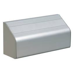 ALUMINIUM AFDEKKING VOOR EF300L + EF300/550Z - MET ALUMINIUM EINDKAPPEN - NATUREL ANODISEREN ALUMINIUM AFDEKKING VOOR EF300L + EF300/550Z - MET ALUMINIUM EINDKAPPEN - NATUREL ANODISEREN
