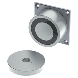 ROND ELEKTROMAGNETISCH SLOT 210 DAN 12/24V DC (KABELUITGANG ACHTERZIJDE) - DIAM. 80MM
