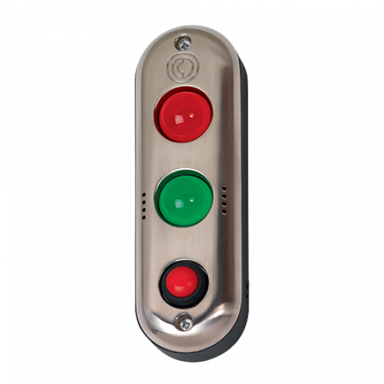 LED SIGNAL PLATE WITH INTEGRATED BUZZER AND PUSH BUTTON