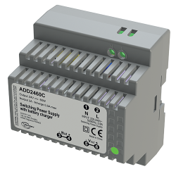 BACK-UP 5 MODULES DIN RAIL PSU 230V AC / 24V DC / 60W - 2A - 500MA BATTERIJ LAADVERMOGEN BACK-UP 5 MODULES DIN RAIL PSU 230V AC / 24V DC / 60W - 2A - 500MA BATTERIJ LAADVERMOGEN