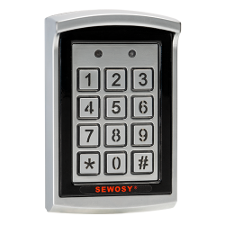 PROXIMITY-LEZER MET PROGRAMMEERTOETSENBORD EN GEINTEGREERDE ANTENNE - 12/24V AC/DC - MIFARE 13,56 MHZ