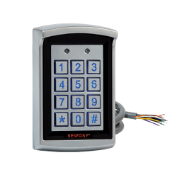 PROXIMITY-LEZER MET PROGRAMMEERTOETSENBORD EN GEINTEGREERDE ANTENNE - 12/24V AC/DC - 125KHZ