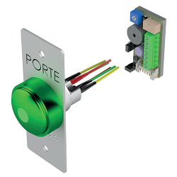 PADDESTOEL PB MET SMALLE PLAAT, BRAILLEMARKERING PORTE - ZOEMER, LED, TIMER, SCHROEFKLEMMEN