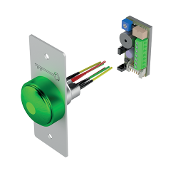 PADDESTOEL PB MET SMALLE MONTAGEPLAAT, SLEUTELSYMBOOL - ZOEMER, LED, TIMER, SCHROEFKLEMMEN