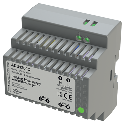 BACK-UP 5 MODULES DIN RAIL PSU 230V AC / 12V DC / 60W - 4,5A - 500MA LAADCAPACITEIT BATTERIJ BACK-UP 5 MODULES DIN RAIL PSU 230V AC / 12V DC / 60W - 4,5A - 500MA LAADCAPACITEIT BATTERIJ