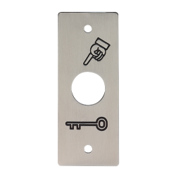 ROESTVRIJSTALEN PLAAT VOOR PB19 - MET LASERLABELING VINGER + SLEUTEL