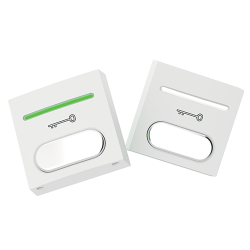 DRUKKNOP ABS NO+NC MET KEY-SYMBOOL SCHROEFKLEM - MET WITTE EN GROENE LED'S DRUKKNOP ABS NO+NC MET KEY-SYMBOOL SCHROEFKLEM - MET WITTE EN GROENE LED'S