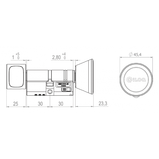 ILOQ S50 KNOPCILINDER (30/30 MM) MET LANGE LEESKOP ILOQ S50 KNOPCILINDER (30/30 MM) MET LANGE LEESKOP