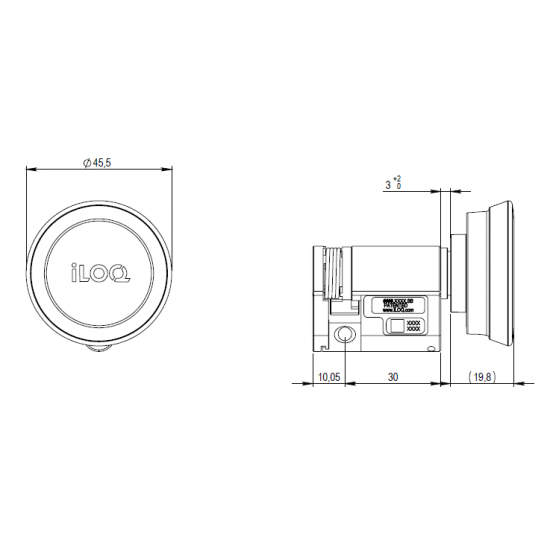 ILOQ S50 HALVE CILINDER ZWENKHEVEL (30/10 MM) MET KORTE LEESKOP ILOQ S50 HALVE CILINDER ZWENKHEVEL (30/10 MM) MET KORTE LEESKOP