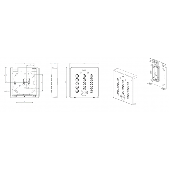 ILOQ S5 RFID-WANDLEZER MET TOETSENBLOK VOOR PINCODE ILOQ S5 RFID-WANDLEZER MET TOETSENBLOK VOOR PINCODE