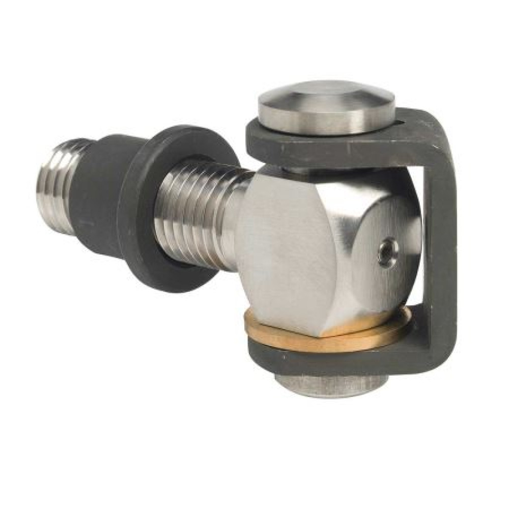 Lasmoer Rvs Rond SCHARNIER KORT RVS/STAAL MET LASMOER - M24 X 84 MM