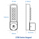 ZESHOEKIGE KNOP TOETSENBORD X2 (RUG AAN RUG), TOETS OVERRIDE, 60MM VER