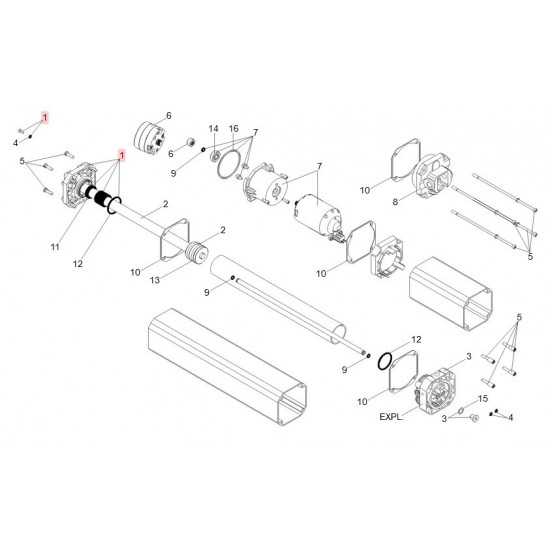 FAAC S450H FRONT FLANGE