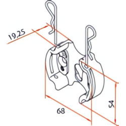 TM2 SUP58 - CLIP SUPPORT TM2 SUP58 - CLIP SUPPORT