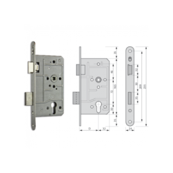 KFV 113-1/2 slotkast 72/50 Din links VP20 KFV 113-1/2 slotkast 72/50 Din links VP20